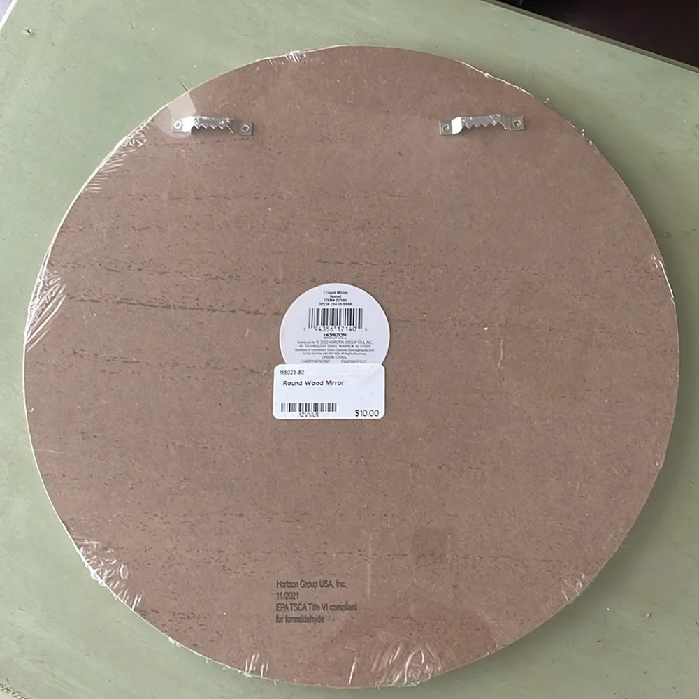 Circular Wood Mirror